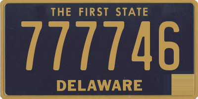 DE license plate 777746