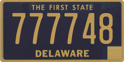 DE license plate 777748