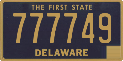 DE license plate 777749