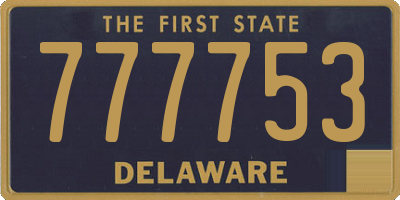 DE license plate 777753