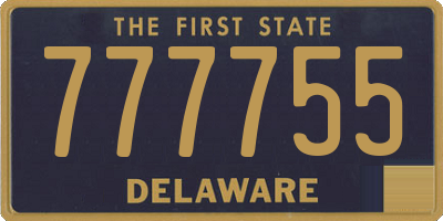 DE license plate 777755
