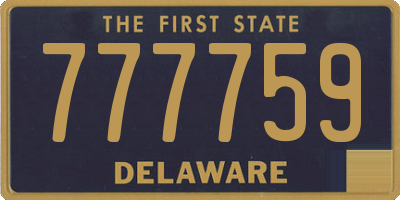 DE license plate 777759