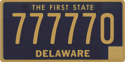 DE license plate 777770