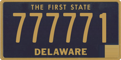 DE license plate 777771