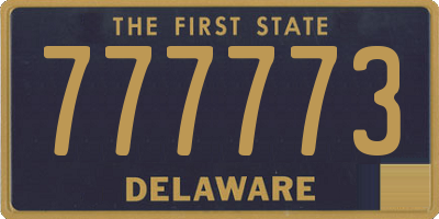 DE license plate 777773