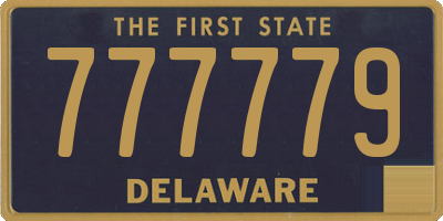 DE license plate 777779