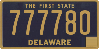 DE license plate 777780
