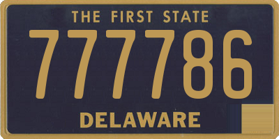 DE license plate 777786