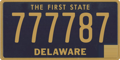 DE license plate 777787