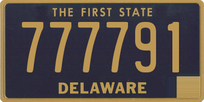DE license plate 777791