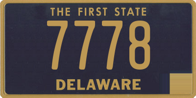 DE license plate 7778