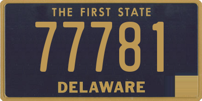 DE license plate 77781
