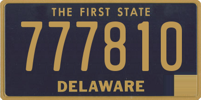 DE license plate 777810
