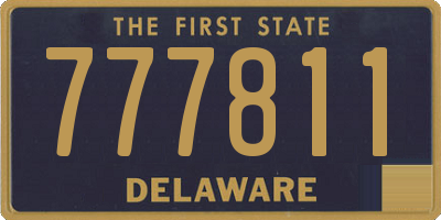 DE license plate 777811