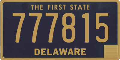 DE license plate 777815