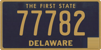 DE license plate 77782