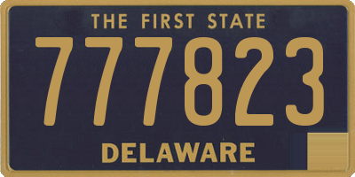 DE license plate 777823