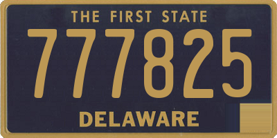 DE license plate 777825