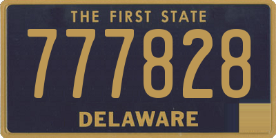DE license plate 777828