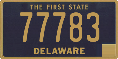 DE license plate 77783