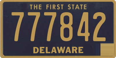 DE license plate 777842