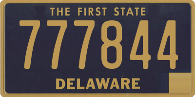 DE license plate 777844