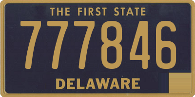 DE license plate 777846