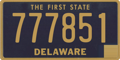 DE license plate 777851