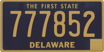 DE license plate 777852