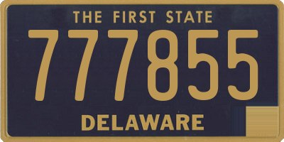 DE license plate 777855