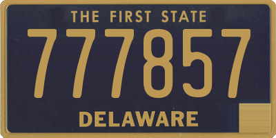 DE license plate 777857