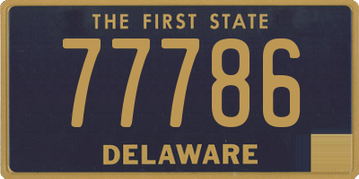 DE license plate 77786