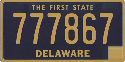 DE license plate 777867