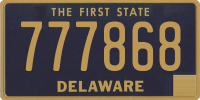 DE license plate 777868