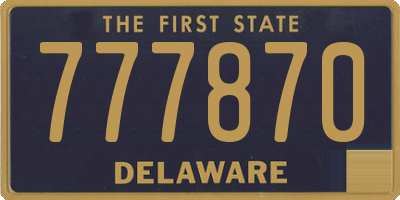 DE license plate 777870