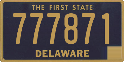 DE license plate 777871