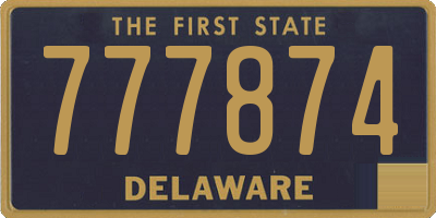 DE license plate 777874