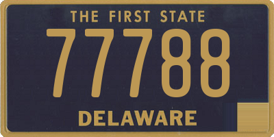 DE license plate 77788