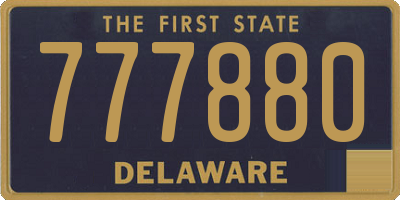 DE license plate 777880