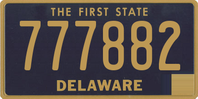 DE license plate 777882