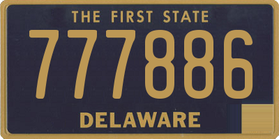 DE license plate 777886