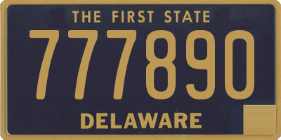 DE license plate 777890
