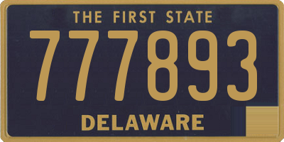DE license plate 777893