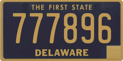 DE license plate 777896