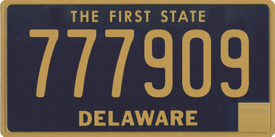 DE license plate 777909