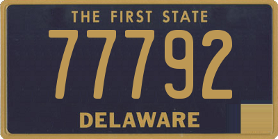 DE license plate 77792