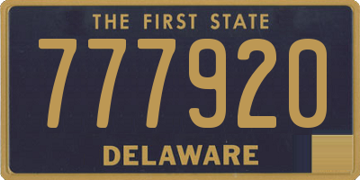 DE license plate 777920