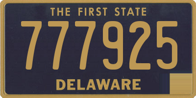 DE license plate 777925