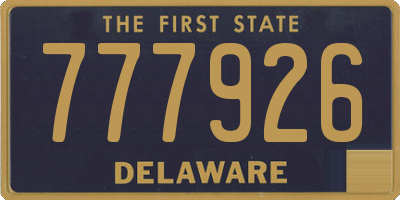 DE license plate 777926