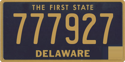 DE license plate 777927